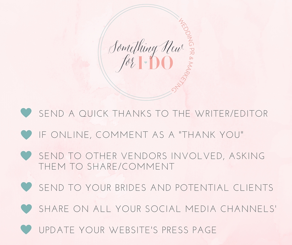 How to promote your wedding media features, Wedding PR, Something New for I Do