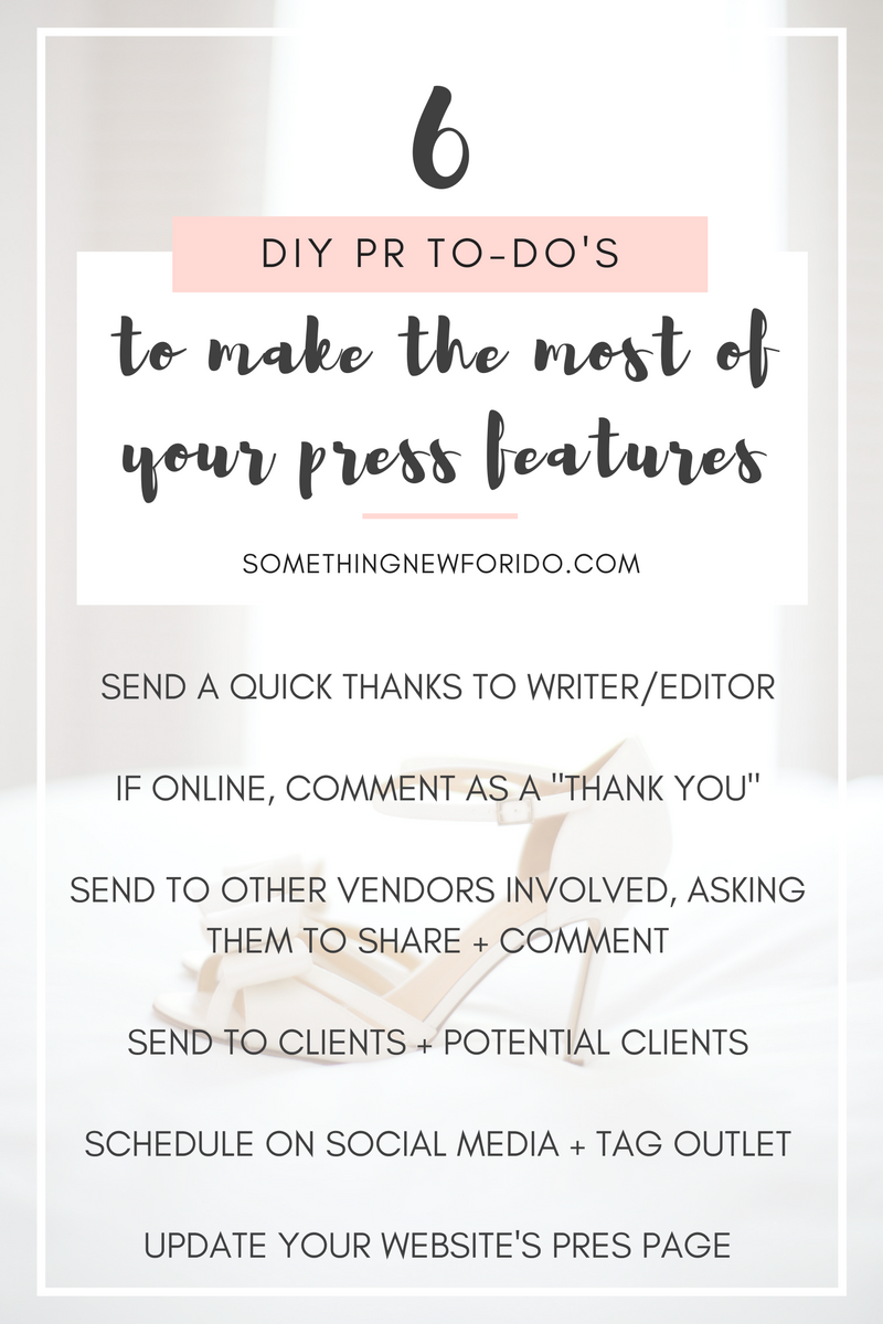 Something New for I Do Wedding PR Freebie, Wedding PR Freebie | Checklist To Make The Most of Your Press Features